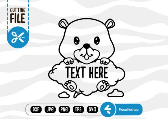 Animal Cloud Outline SVG, Mole SVG: Crafts & Graphics for Editorial Charm