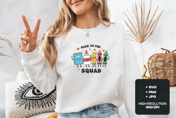 Back to the Squad School Design: Graphics for T-Shirt Designs
