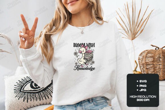 Bloom with Knowledge SVG Design: Graphics for Crafts & Branding