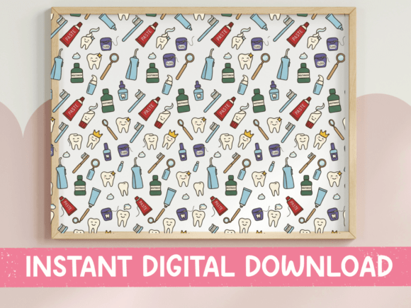 Dental Pattern Cute Tooth SVG PNG Graphics for T-Shirt Designs
