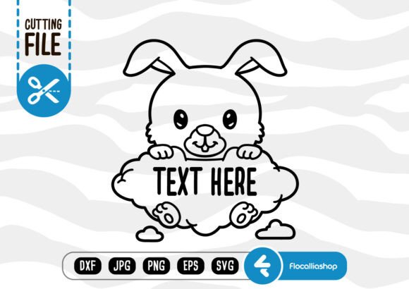 Forest Creature Cloud SVG: Rabbit Graphics for Crafts & Content