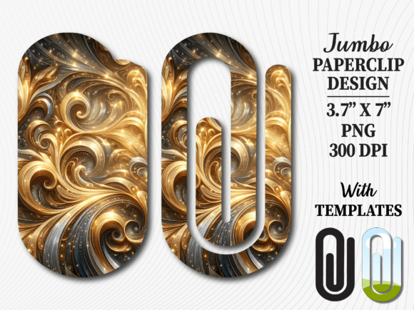 Luxury Swirl Ornament Jumbo Paperclip Graphics
