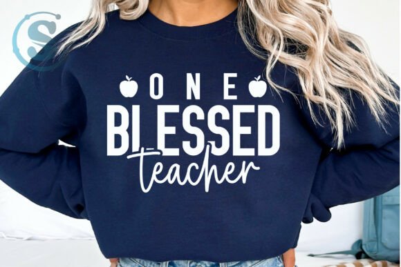 One Blessed Teacher SVG PNG: Graphics for T-Shirt Designs