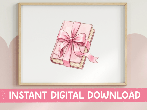 Pink Book with Bow SVG: Graphics for T-Shirt Designs