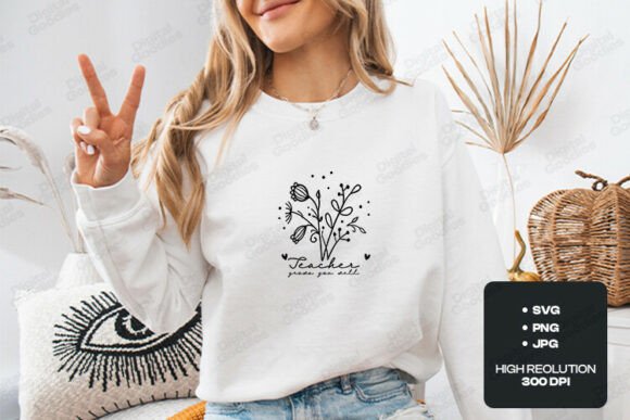 Teacher Grows You Well SVG Design: Graphics for T-Shirt Designs