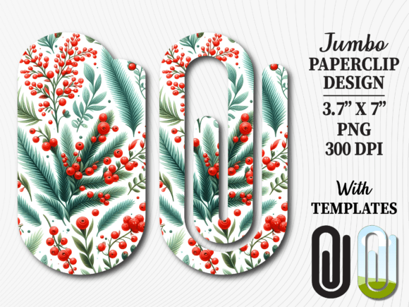 Winter Berry Festive Jumbo Paperclip Graphics & Crafts